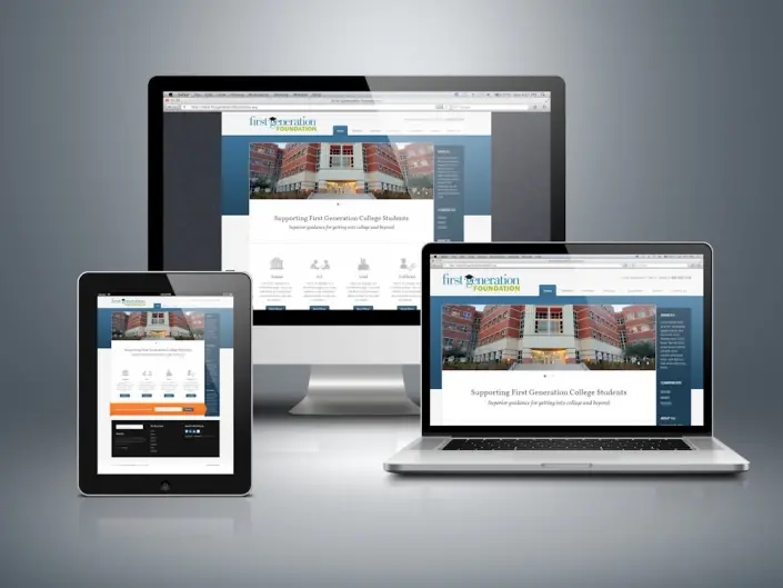 Website design by Matthew McWilliam shown on a desktop monitor, laptop, tablet and phone — design 13 of 17