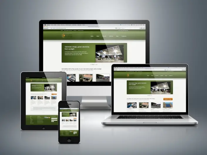 Website design by Matthew McWilliam shown on a desktop monitor, laptop, tablet and phone — design 2 of 17