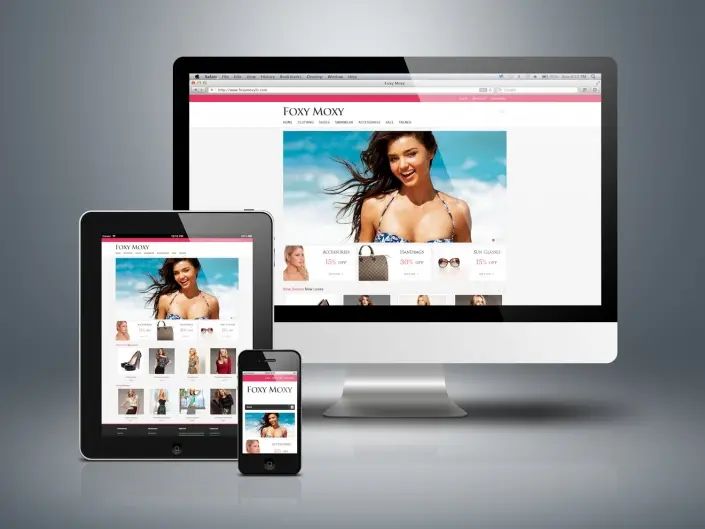 Website design by Matthew McWilliam shown on a desktop monitor, laptop, tablet and phone — design 5 of 17